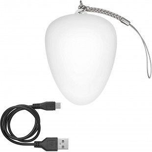 Luce Da Borsetta, Ovale, Bianca Incl. Cavo Di Ricarica Usb Accroche-sac, 6 cm, Blanc (white)