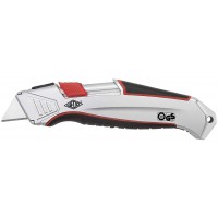 78825,Cutter Safety alu argent/noir avec 1 lame de rechange acier Argent/Noir/Rouge