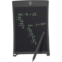 66908501 Tableau d'ecriture et de dessin LCD avec stylo, bande magnetique, effacement electronique, 14,3 x 0,4 x 21,9 cm, noir
