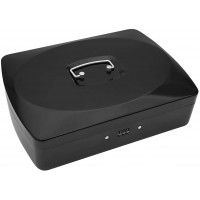 146421Z,Coffret a  monnaie, taille 3 noir/blanc avec serrure a  combinaison 33x24x9 cm