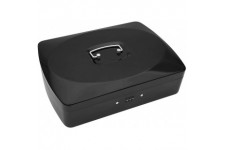 146421Z,Coffret a  monnaie, taille 3 noir/blanc avec serrure a  combinaison 33x24x9 cm