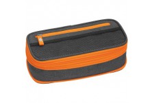 Trousse scolaire stretch Neon gris/orange fluo, 24244066