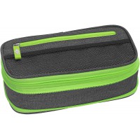 Trousse scolaire stretch Neon gris/vert fluo