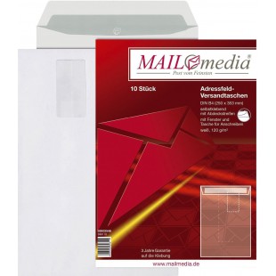 ELEPA - Rossler Enveloppe 30002546 Pochettes d'expedition B4 avec fenetre HK 120 g Blanc