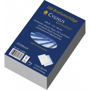 Cygnus Excellence 30002366 H 'frei Enveloppes et peau d'elephant Enveloppes Enveloppes Housse C6 HK 100 g Blanc