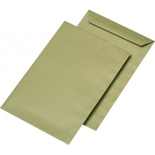 MAILmedia 351097 C5 Lot de 500 enveloppes a  patte autocollante sans fenetre Marron