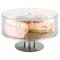 Assiette a  gateau Premium rotative, Ø 30,5 cm, H : 9 cm, Assiette a  gateau Robuste en Acier Inoxydable, tres Stable avec Desso