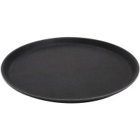  tray "Gastro", plateau de service noir, plateau en GRP avec surface antiderapante, Ø 35,5 x hauteur 2 cm, noir