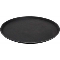  tray "Gastro", plateau de service noir, plateau en GRP avec surface antiderapante, Ø 40,5 x hauteur 2 cm, noir