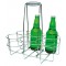 Porte-Bouteilles, Cage a  Bouteilles, conteneur a  Bouteilles pour 6 Bouteilles, Anneau Ø 9,5 cm, 21,5 x 32 cm, Hauteur 33 cm, e