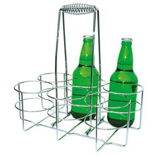 Porte-Bouteilles, Cage a  Bouteilles, conteneur a  Bouteilles pour 6 Bouteilles, Anneau Ø 9,5 cm, 21,5 x 32 cm, Hauteur 33 cm, e