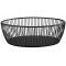  "SVART" corbeille a  filet metallique ovale, Corbeille a  filet robuste, L : 24 cm, l : 19 cm x H : 8 cm, Corbeille a  pain, Co