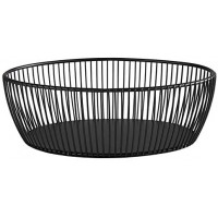  "SVART" corbeille a  filet metallique ovale, Corbeille a  filet robuste, L : 24 cm, l : 19 cm x H : 8 cm, Corbeille a  pain, Co