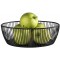  "SVART" corbeille a  filet metallique ovale, Corbeille a  filet robuste, L : 24 cm, l : 19 cm x H : 8 cm, Corbeille a  pain, Co