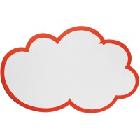 UMZ WM Lot de 20 cartes en forme de nuage 14 x 23 cm (Blanc/rouge)