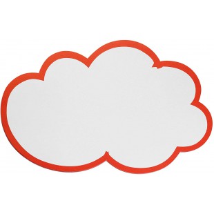 UMZ WM Lot de 20 cartes en forme de nuage 14 x 23 cm (Blanc/rouge)