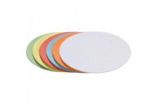 Cartes ovales Franken/UMZ 1119 04 - 11 x 19 cm, 130 g/m² - Jaune - Paquet de 500 250 Stuck coloris assortis