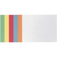 MKS2399 Lot de 300 cartes autocollantes rectangulaires Couleurs assorties 249 x 200 mm