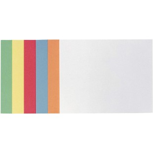 MKS2399 Lot de 300 cartes autocollantes rectangulaires Couleurs assorties 249 x 200 mm