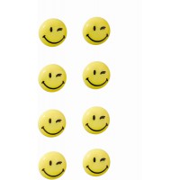 ' hm20s/8 magneti Motiv Happy " 20 mm gelb, 8 Pezzi