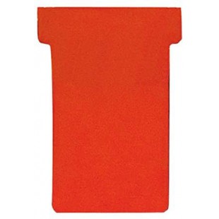 TK201 Lot de 100 cartes T Rouge Taille 2 59 mm