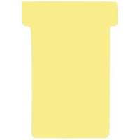 TK204 Lot de 100 fiches en T Jaune Taille 2 59 mm