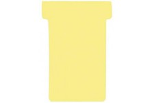 TK204 Lot de 100 fiches en T Jaune Taille 2 59 mm