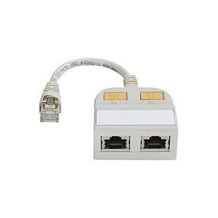 Telegartner Adaptateur Cat. 5 avec boitier de 2 Ports RJ45