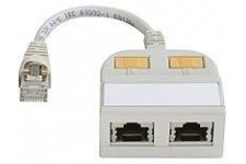 Telegartner Adaptateur Cat. 5 avec boitier de 2 Ports RJ45