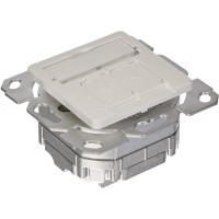 Lot de 5 : Telegartner J00020A0500 AMJ45 8/8 UP/50 Prise de donnees Cat6A 2 x RJ45 Blanc alpin 5 V