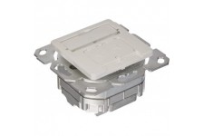 Lot de 5 : Telegartner J00020A0500 AMJ45 8/8 UP/50 Prise de donnees Cat6A 2 x RJ45 Blanc alpin 5 V
