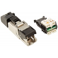 Telegartner J00026A2001 connecteur de fils RJ-45 Noir, Argent - Connecteurs de fils (RJ-45, Noir, Argent)