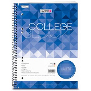 LANDRe Bloc de 100050175 College"College DIN A5, ligne, 80 feuilles