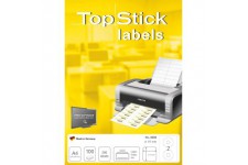 TopStick 8696 etiquettes pour CD A4 ( 117 mm, 100 feuilles, papier, mat) auto-adhesives, imprimables, autocollantes permanente p