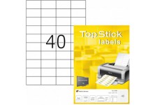 TopStick - Pochette de 4000 etiquettes autocollantes multi-usages (52,5 x 29,7 mm) Personnalisables et imprimables, Impression l