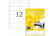 TopStick - Pochette de 1200 etiquettes autocollantes multi-usages (96,5 x 42,3 mm) Personnalisables et imprimables, Impression l