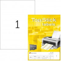 TopStick - Pochette de 100 Etiquettes autocollantes Multi-usages (210 x 297 mm) Personnalisables et Imprimables, Impression lase