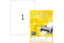 TopStick - Pochette de 100 Etiquettes autocollantes Multi-usages (210 x 297 mm) Personnalisables et Imprimables, Impression lase