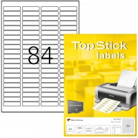 TopStick - Pochette de 8400 etiquettes autocollantes multi-usages (46 x 11,1 mm) Personnalisables et imprimables, Impression las