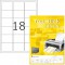 TopStick - Pochette de 1800 etiquettes d'adressage autocollantes (63,5 x 46,6 mm) Personnalisables et imprimables, Impression la