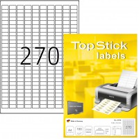 TopStick - Pochette de 27000 Etiquettes autocollantes Multi-usages (17,8 x 10 mm) Personnalisables et Imprimables, Impression la