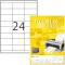 TopStick - Pochette de 2400 etiquettes autocollantes multi-usages (70 x 33,8 mm) Personnalisables et imprimables, Impression las
