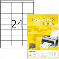 TopStick - Pochette de 2400 etiquettes autocollantes multi-usages (70 x 33,8 mm) Personnalisables et imprimables, Impression las