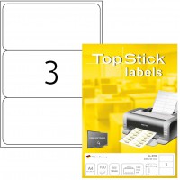 TopStick - Pochette de 300 etiquettes autocollantes multi-usages (200 x 95 mm) Personnalisables et imprimables, Impression laser