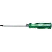  1411004080 1411 Tournevis cruciforme, Argent/Vert, 4"