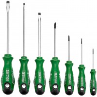 4564000080 4564 Jeux de Tournevis, Vert/Argent, Set de 7 Pieces