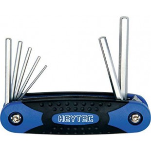 50813406280 Cles males coudees, Argent/Noir/Bleu, Set de 7 pieces