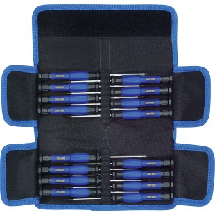 50835000000 Tournevis de mecanicien de haute precision, Bleu/noir/argent, Set de 16 Pieces
