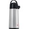 Melitta Bouteille isotherme a  pompe, 2,2 litres, env. 18 tasses, piston en acier inoxydable, acier inoxydable, argent/noir