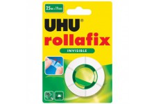 UHU Rollafix, Adhesif, Recharge 25 m x 19 mm, Invisible